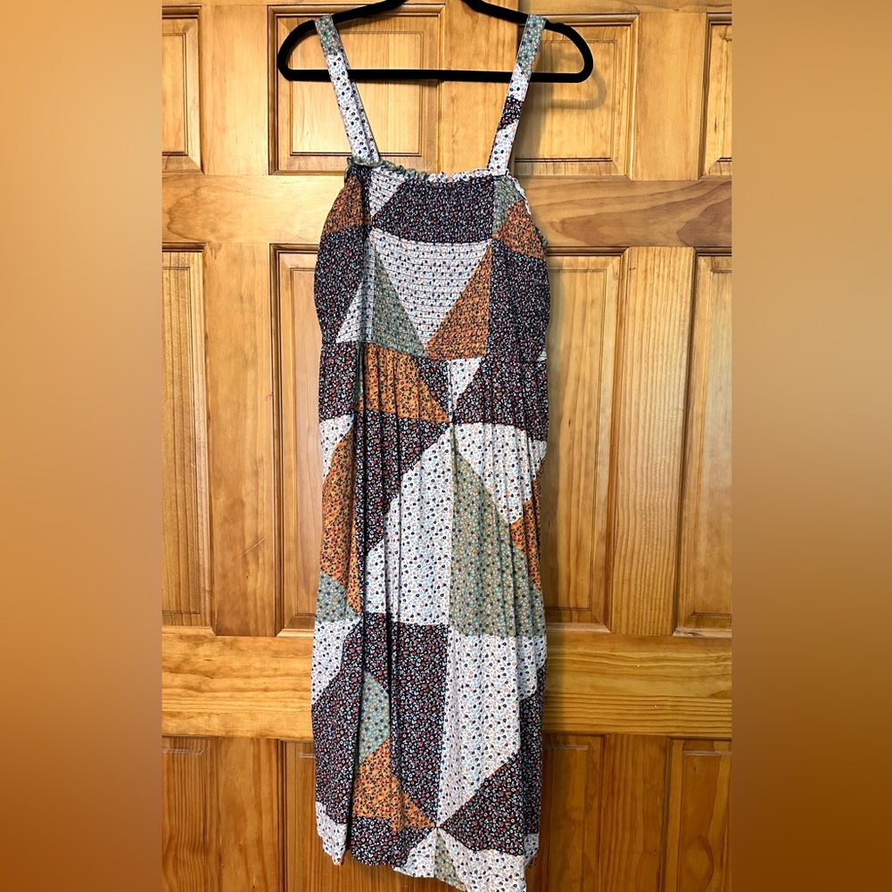 NWOT| Universal Thread Dress Women's Multicolor Floral Patch Work, XXL, Pockets